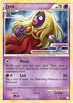 Jynx Pokémon card, number 69