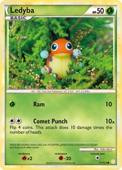 Ledyba Pokémon card, number 71