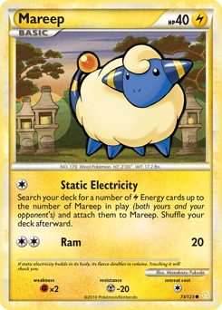 Mareep Pokémon card, number 73