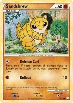 Sandshrew Pokémon card, number 79