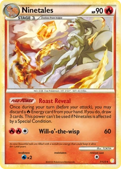 Ninetales Pokémon card, number 7