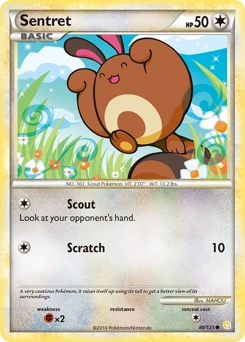 Sentret Pokémon card, number 80