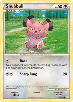 Snubbull Pokémon card, number 82