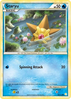 Staryu Pokémon card, number 84