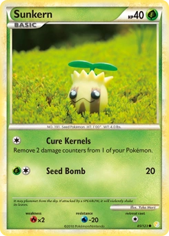 Sunkern Pokémon card, number 85