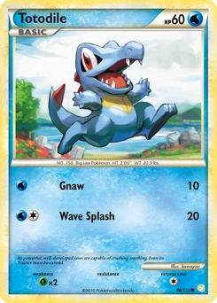 Totodile Pokémon card, number 86