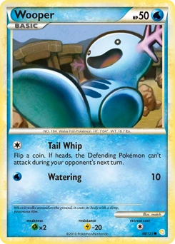Wooper Pokémon card, number 88