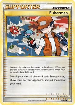 Fisherman Pokémon card, number 92