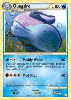 Quagsire Pokémon card, number 9