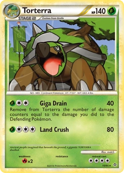 Torterra Pokémon card, number 10