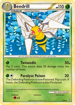 Beedrill Pokémon card, number 12