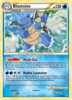 Blastoise Pokémon card, number 13