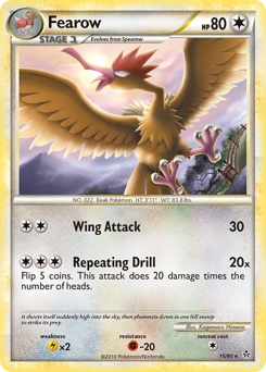 Fearow Pokémon card, number 15