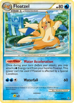 Floatzel Pokémon card, number 16
