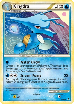Kingdra Pokémon card, number 17