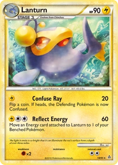 Lanturn Pokémon card, number 18