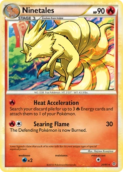 Ninetales Pokémon card, number 20