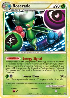 Roserade Pokémon card, number 23