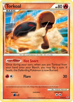 Torkoal Pokémon card, number 25