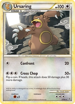Ursaring Pokémon card, number 27