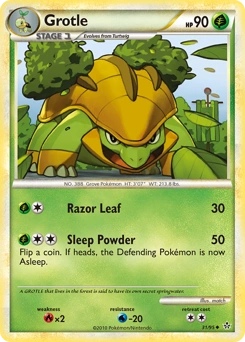 Grotle Pokémon card, number 31