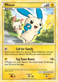 Minun Pokémon card, number 34