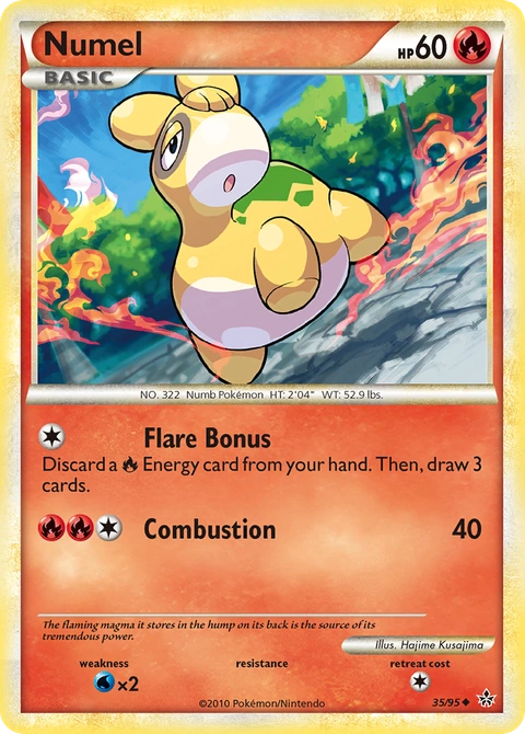 Numel Pokémon card from HS—Unleashed, number 35 (Standard print)