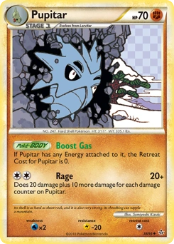 Pupitar Pokémon card, number 38