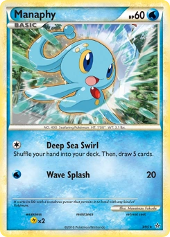 Manaphy Pokémon card, number 3