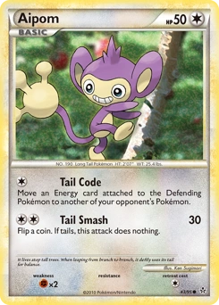 Aipom Pokémon card, number 43