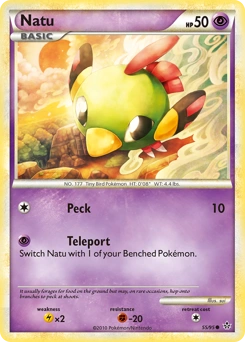 Natu Pokémon card, number 55
