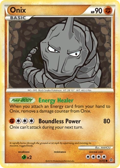 Onix Pokémon card, number 56