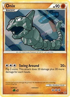 Onix Pokémon card, number 57