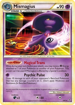 Mismagius Pokémon card, number 5