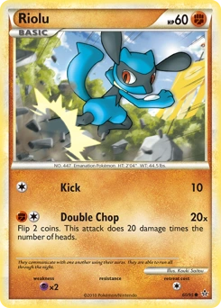 Riolu Pokémon card, number 60