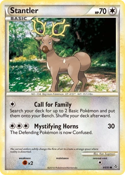 Stantler Pokémon card, number 64
