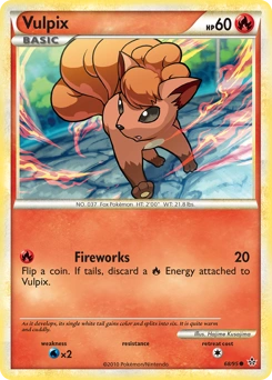 Vulpix Pokémon card, number 68