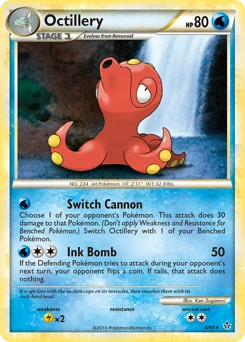 Octillery Pokémon card, number 6