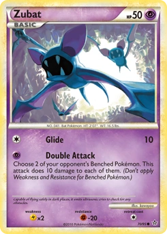 Zubat Pokémon card, number 70