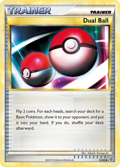 Dual Ball Pokémon card from HS—Unleashed, number 72 (Standard print)