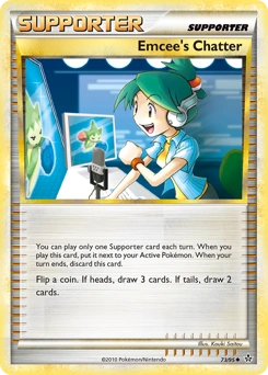 Emcee's Chatter Pokémon card, number 73