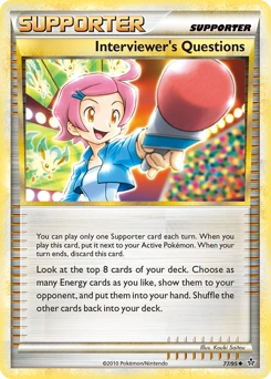 Interviewer's Questions Pokémon card, number 77