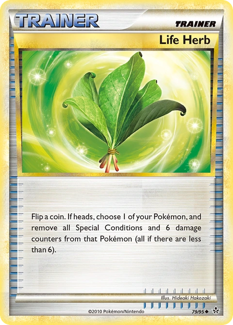 Life Herb Pokémon card from HS—Unleashed, number 79 (Standard print)