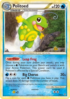 Politoed Pokémon card, number 7