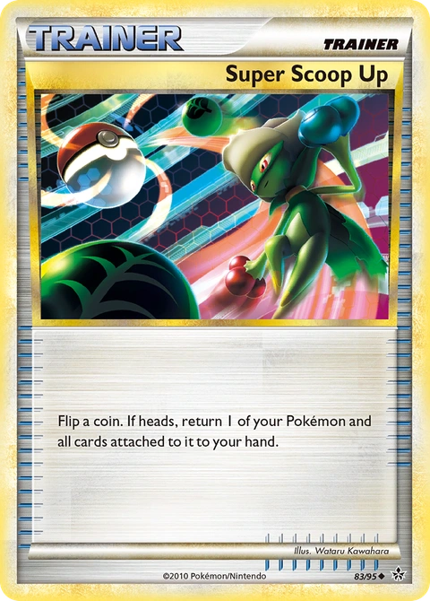 Super Scoop Up Pokémon card from HS—Unleashed, number 83 (Standard print)