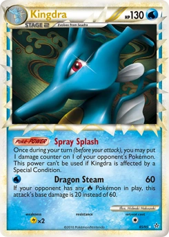 Kingdra Pokémon card, number 85
