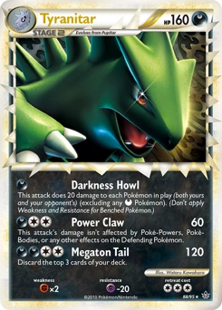 Tyranitar Pokémon card, number 88