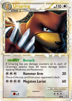 Ursaring Pokémon card, number 89