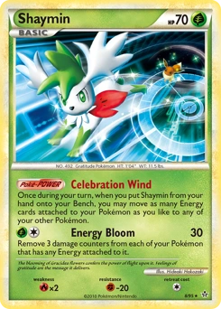 Shaymin Pokémon card, number 8