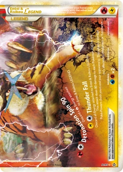 Entei & Raikou LEGEND Pokémon card, number 91